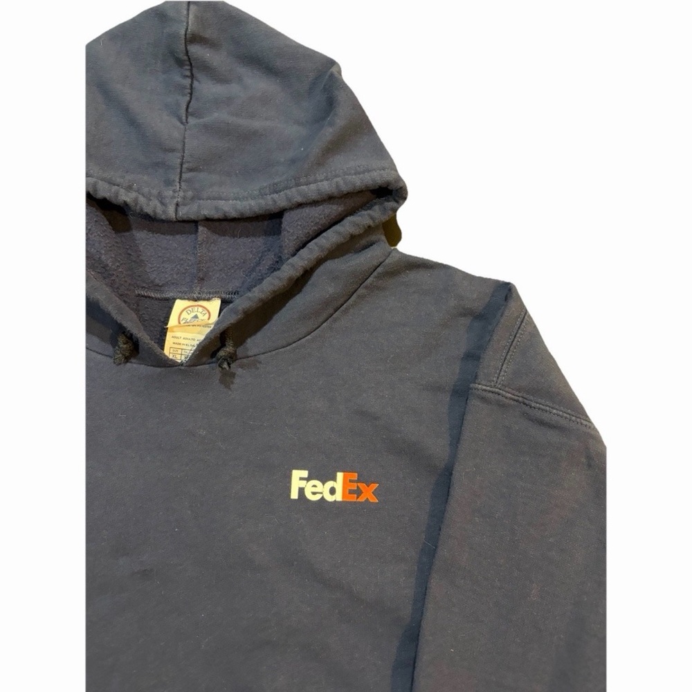 Fed Ex Hoodie Navy Blue Size Extra Large Uniform Hooded Sweatshirt Unisex